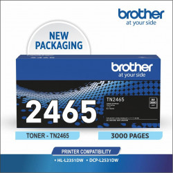 BROTHER TN-2465 Toner Cartridge (Black), Grey, Medium