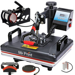 MY PRINT | Heat Press Digital Multi Functional Sublimation, Vinyl Printing Machine for T-Shirts (Any Flat Product), Plate Heat Press Machine 12x15 Inch |