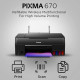 Canon PIXMA G670 All-in-One 6-Colour Inktank Wi-Fi Photo Printer, Black, Standard Canon PIXMA G670 All-in-One 6-Colour Inktank Wi-Fi Photo Printer, Black, Standard