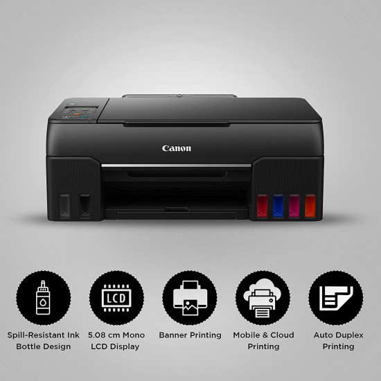 Canon PIXMA G670 All-in-One 6-Colour Inktank Wi-Fi Photo Printer, Black, Standard Canon PIXMA G670 All-in-One 6-Colour Inktank Wi-Fi Photo Printer, Black, Standard