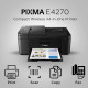 Canon E4270 All-in-One Ink Efficient WiFi Printer with FAX/ADF/Duplex Printing (Black)