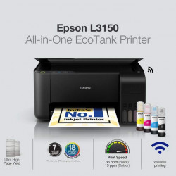 Epson EcoTank L3150 Wi-Fi All-in-One Ink Tank Printer (Black)