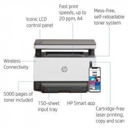 HP Neverstop 1200w Print, Copy, Scan, WiFi Laser Printer