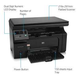 HP Laserjet Pro M1136 Printer, Print, Copy, Scan, Compact Design, Reliable, and Fast Printing