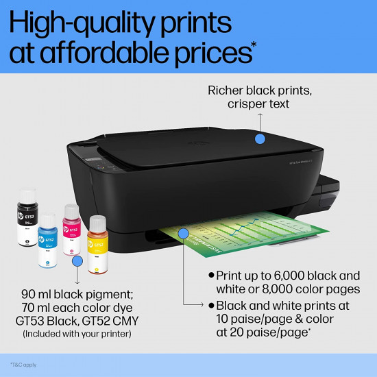 HP Ink Tank 415 Wi-Fi Color Printer, Scanner & Copier with High Capacity Tank for Home/Office HP Ink Tank 415 Wi-Fi Color Printer, Scanner & Copier with High Capacity Tank for Home/Office